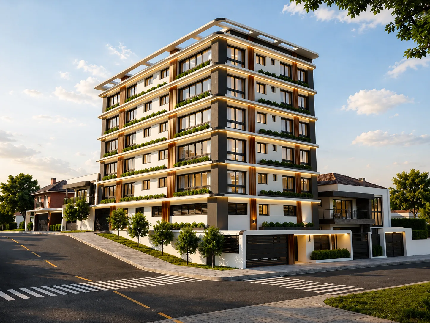 Residencial Ravena visto da rua, em Farroupilha