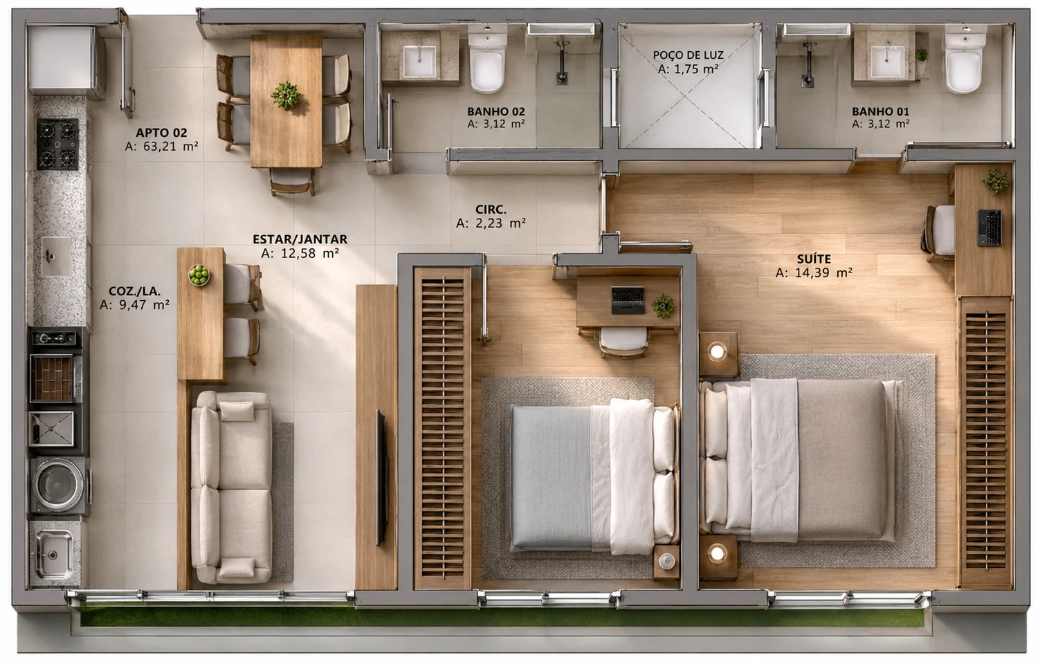 Planta do Residencial Ravena